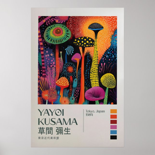 Yayoi Kusama Tryck, Modern Konsttryck, Yayoi Kusam Poster (Framsidan)