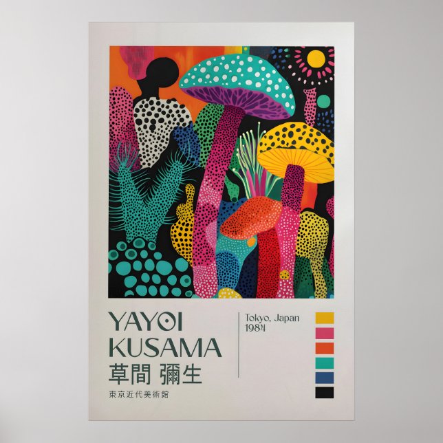 Yayoi Kusama Tryck, Modern Konsttryck, Yayoi Kusam Poster (Framsidan)