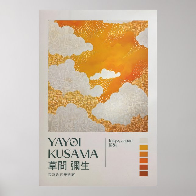 Yayoi Kusama Tryck, Modern Konsttryck, Yayoi Kusam Poster (Framsidan)