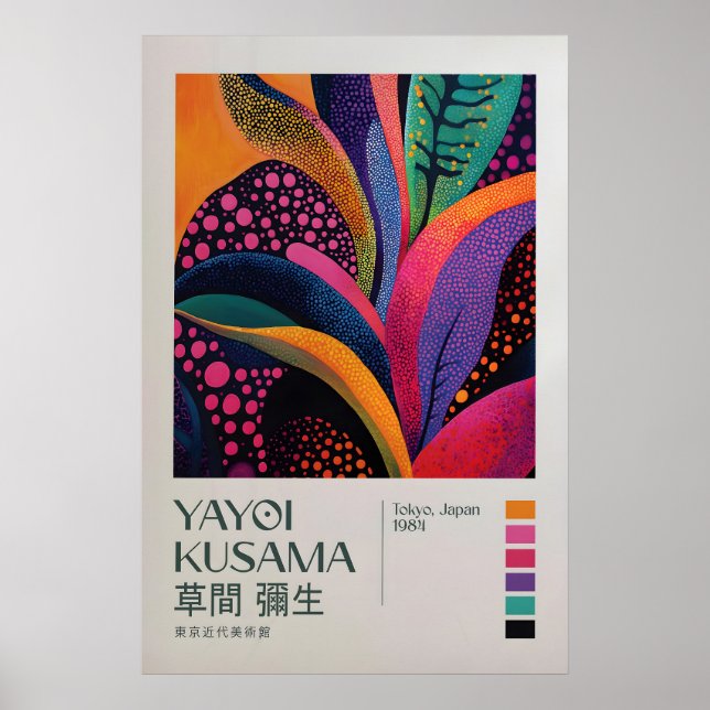 Yayoi Kusama Tryck, Modern Konsttryck, Yayoi Kusam Poster (Framsidan)
