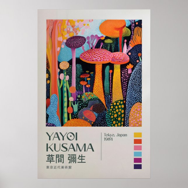 Yayoi Kusama Tryck, Modern Konsttryck, Yayoi Kusam Poster (Framsidan)