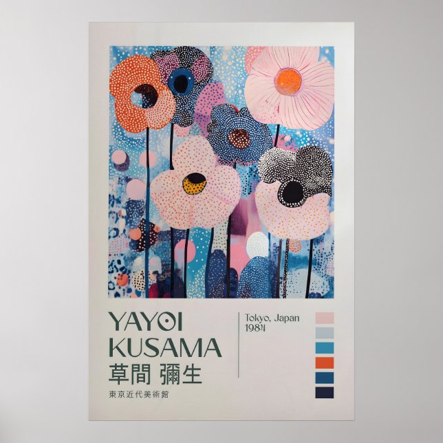 Yayoi Kusama Tryck, Yayoi Kusama Utställning Poster (Framsidan)
