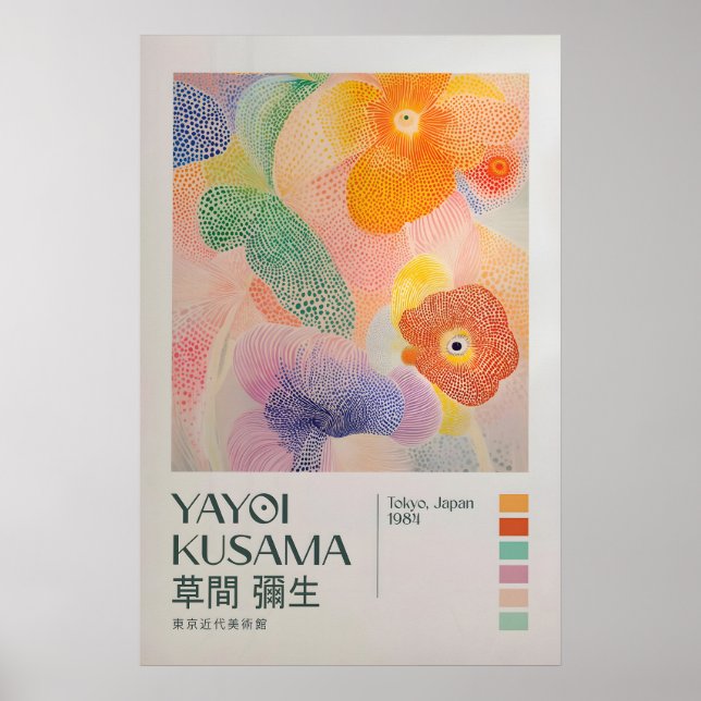 Yayoi Kusama Tryck, Yayoi Kusama Utställning Poster (Framsidan)