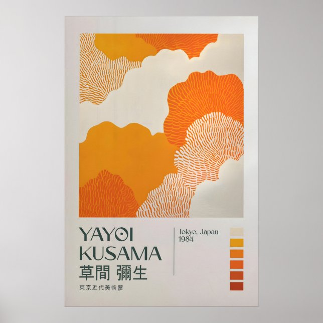 Yayoi Kusama Tryck, Yayoi Kusama Utställning Poster (Framsidan)