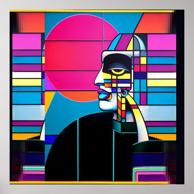 YB1 - Ken Gage New Wave Album Cover Art Poster (Framsidan)