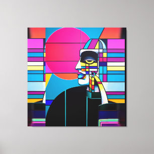 YB1 - Ken Gage New Wave-albumomslagskonst Canvastryck