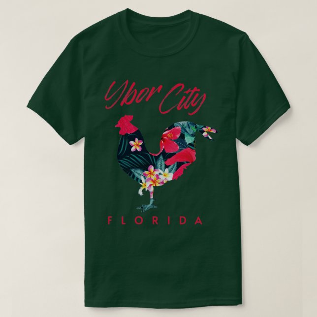 Ybor City Tampa Florida Chicken Älskare Flower Sou T Shirt (Design framsida)