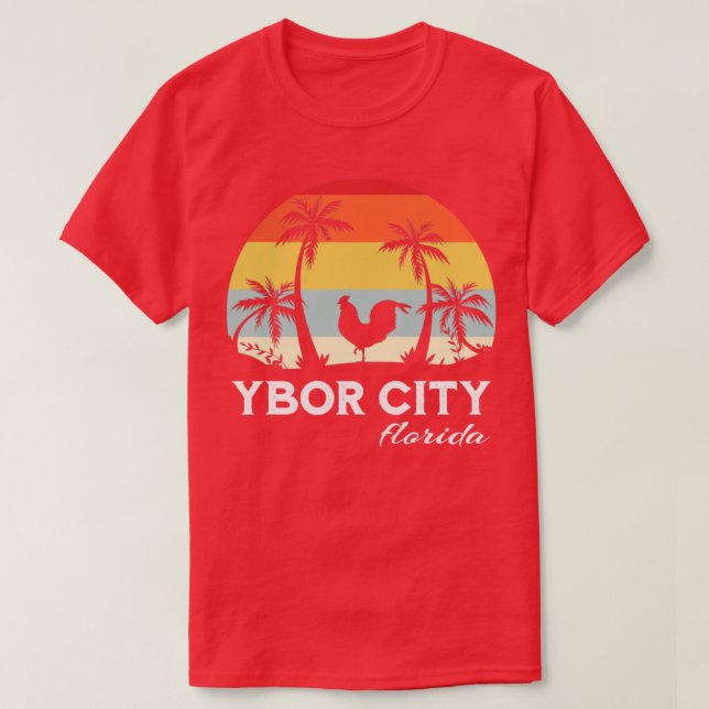 Ybor City Tampa Florida Chicken Älskare Souvenir T Shirt (Design framsida)