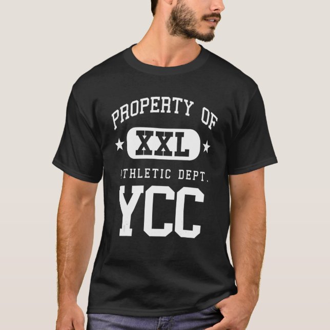YCC XXL Athletic School Egendom T Shirt (Framsida)