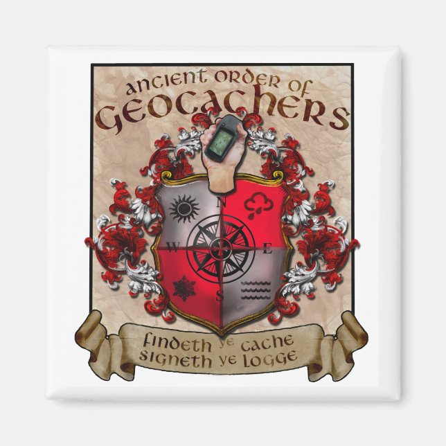 Ye Ancient Order of Geocacher Magnet (Framsidan)