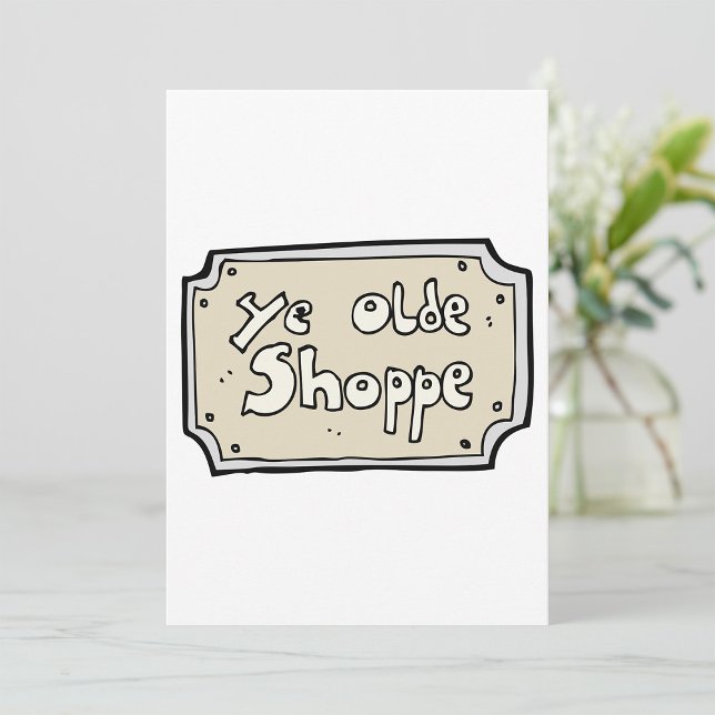 Ye Old Shoppe Sign Inbjudningar (Skapare uppladdad)