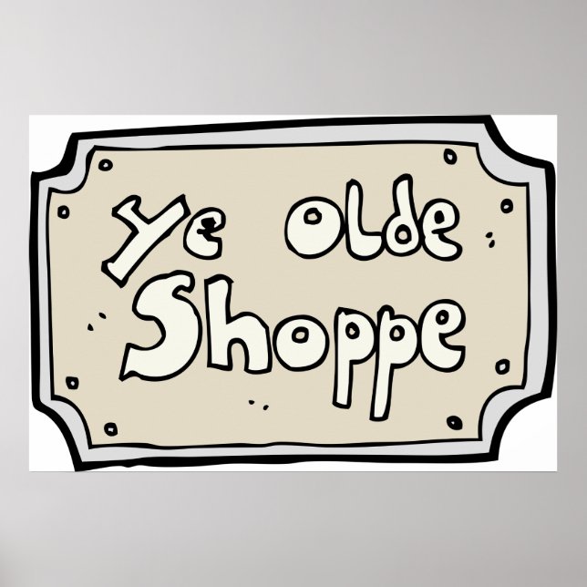 Ye Old Shoppe-signatur Poster (Framsidan)