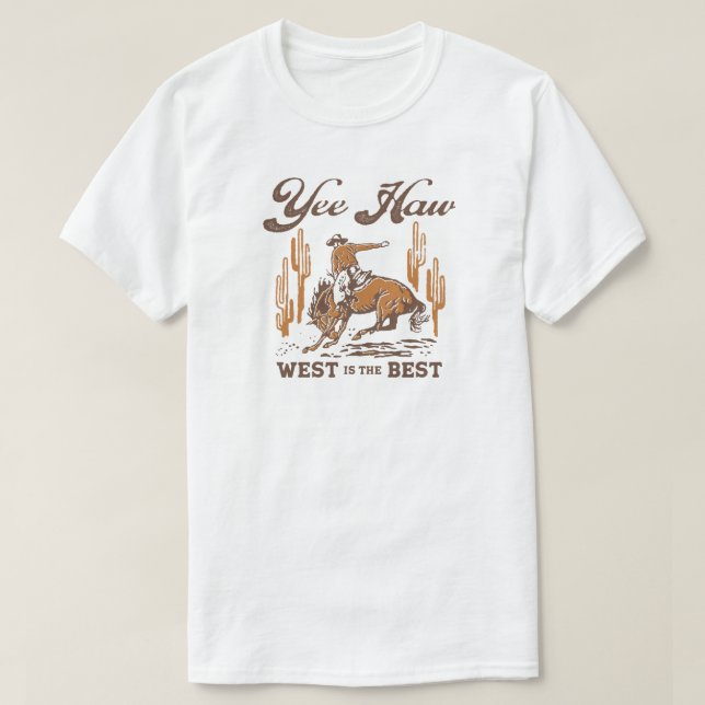 Yea-Haw Cowboy T Shirt (Design framsida)