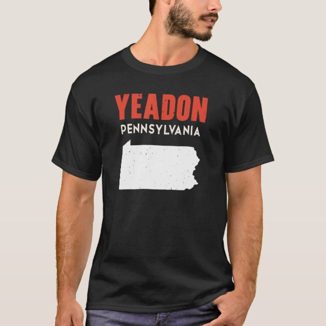 Yeadon Pennsylvania USA State America Travel T Shirt (Framsida)