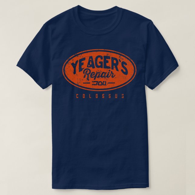 Yeagers Repair Shop T Shirt (Design framsida)