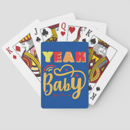 YEAH BABY lustig typografi Casinokort