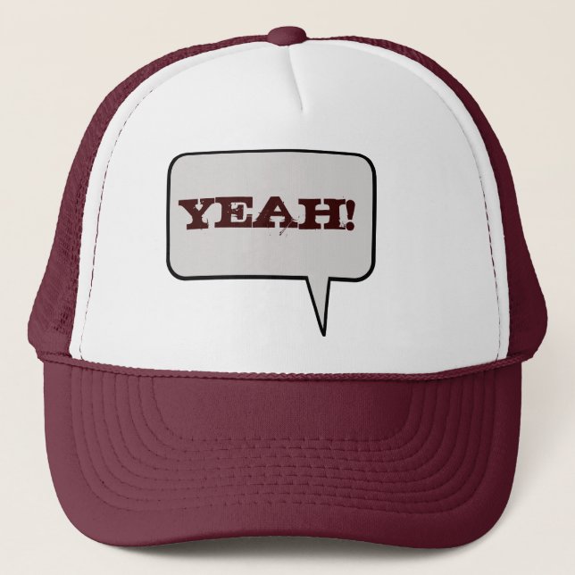 Yeah bubblar tal hatten truckerkeps (Framsida)