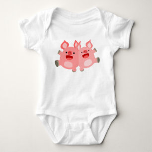 YEAH!! Gullig ranka för tecknadgrisbaby Tee