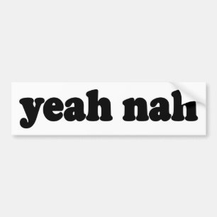 yeah nah nyazeeländsk slang för rolig kiwi för  bildekal