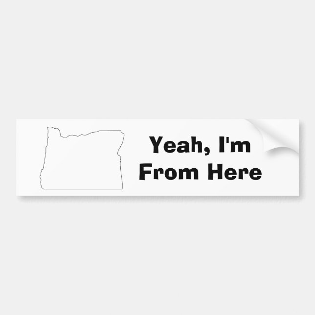 Yeah Oregon för I-förmiddag härifrån bildekal (Framsidan)