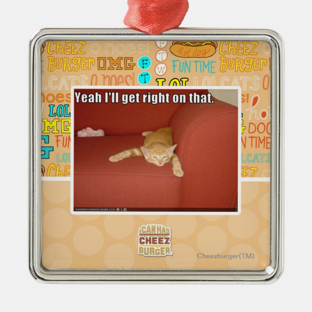 Yeah ska jag får höger på det julgransprydnad metall (Framsidan)