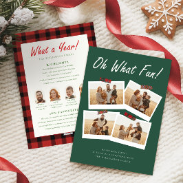 Year in Review Family Photo Collage Christmas Julkort