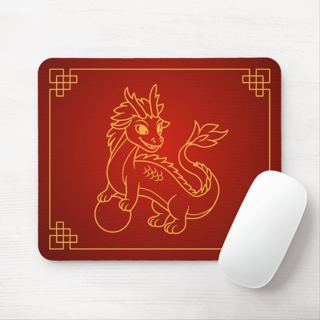 Year of the Dragon Chinese Zodiac Musmatta (Med mus)