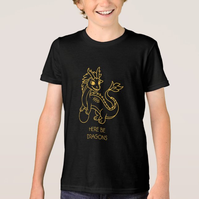 Year of the Dragon Chinese Zodiac T Shirt (Framsida)