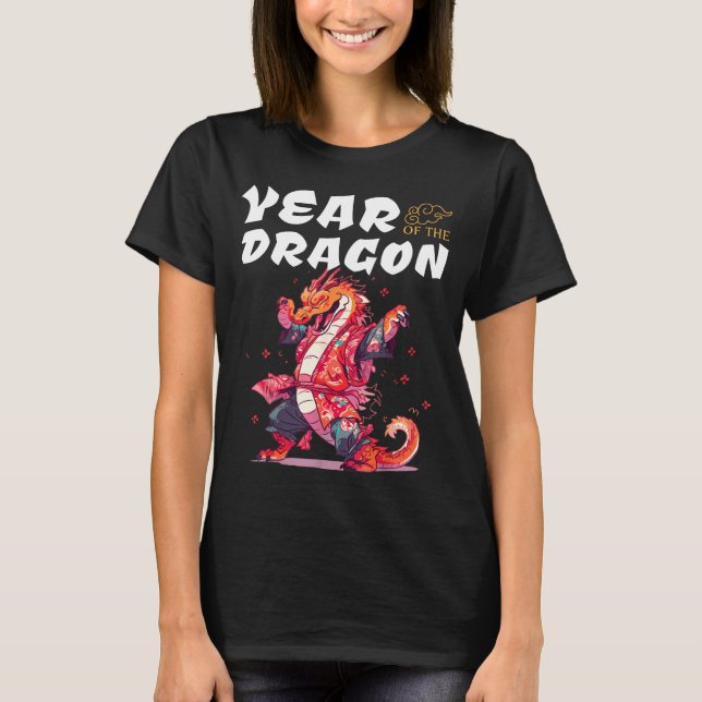 Year Of The Dragon Funny Dragons Chinese Zodiac Si T Shirt (Framsida)