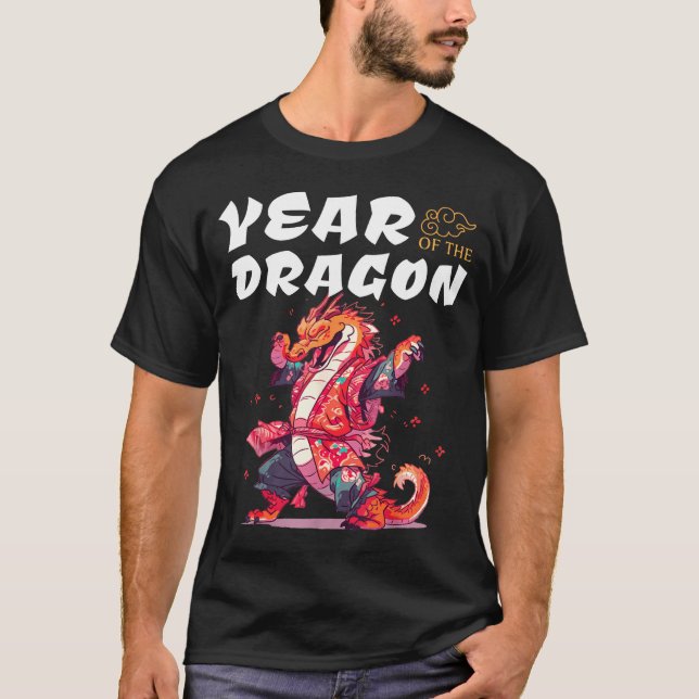 Year Of The Dragon Funny Dragons Chinese Zodiac Si T Shirt (Framsida)