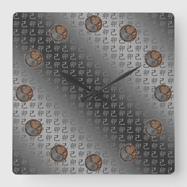 Year of the Earth Rabbit Fyrkantig Klocka (Framsida)