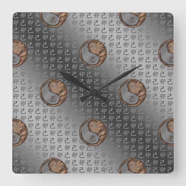 Year of the Earth Rabbit Fyrkantig Klocka (Framsida)