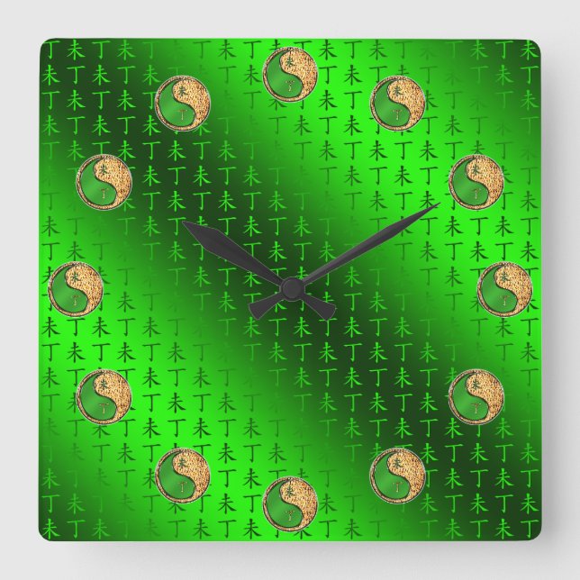 Year of the Fire Goat Fyrkantig Klocka (Framsida)