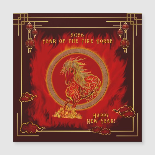 Year of the Fire Horse , Happy Lunar New Year (Framsida)