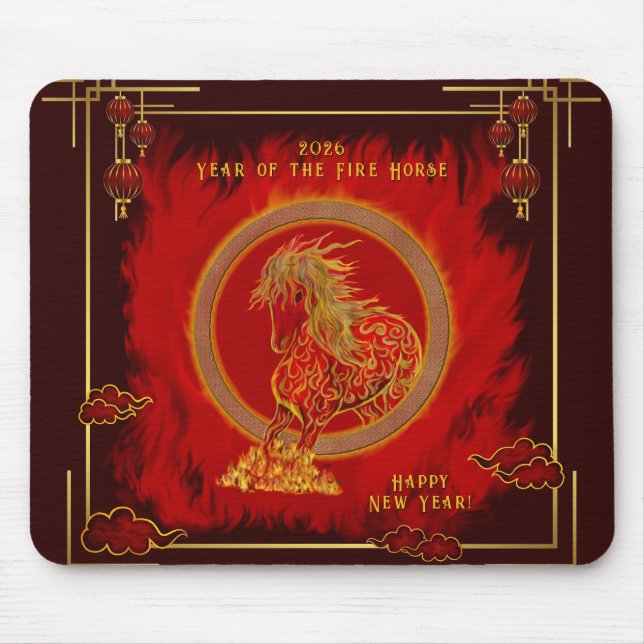 Year of the Fire Horse , Happy Lunar New Year Musmatta (Framsidan)