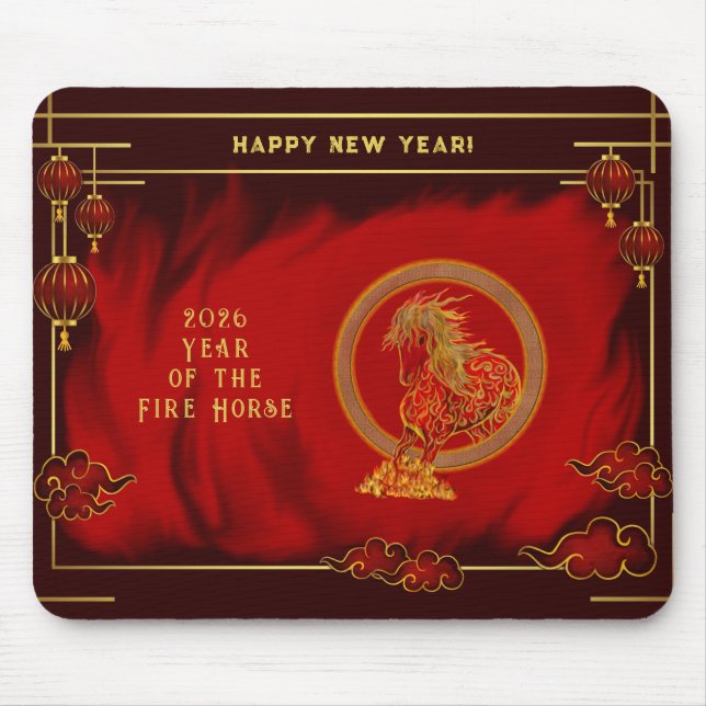 Year of the Fire Horse , Happy Lunar New Year Musmatta (Framsidan)
