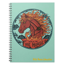 Year of the Fire Horse Notebook Design 2 Anteckningsbok