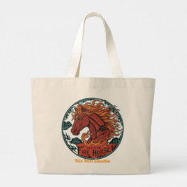Year of the Fire Horse Tote Bag Jumbo Tygkasse
