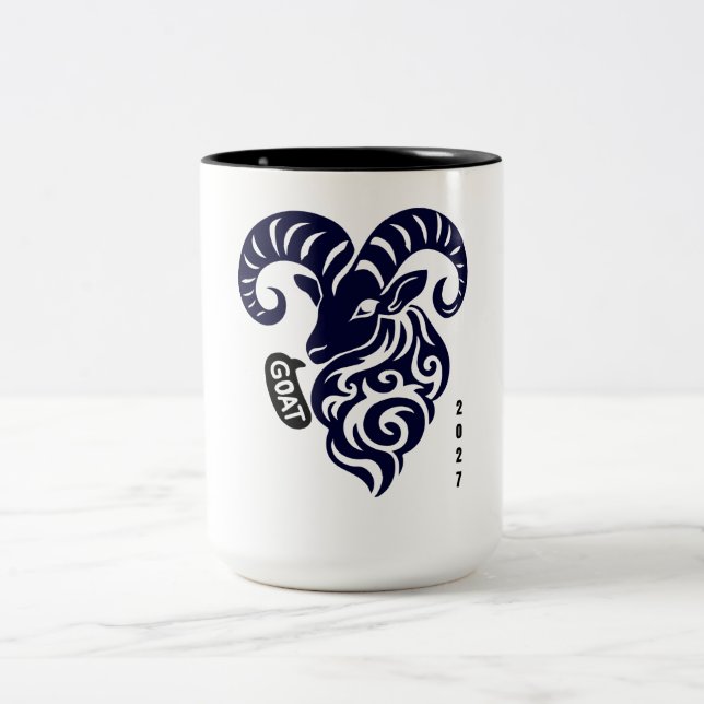 Year of the Goat 2027 Två-Tonad Mugg (Center)