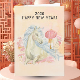 Year of the Horse 2026 Chinese New Year Kort
