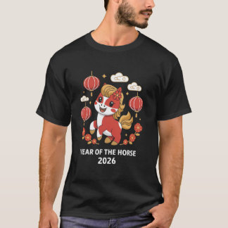 Year Of The Horse 2026 Chinese Zodiac Astrology T Shirt