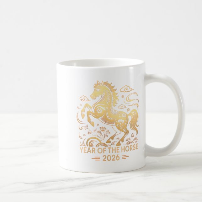 Year Of The Horse 2026 Chinese Zodiac Culture  Kaffemugg (Höger)