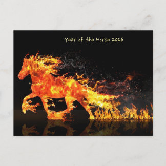 Year of the Horse 2026 (Fire Horse) Helg Vykort