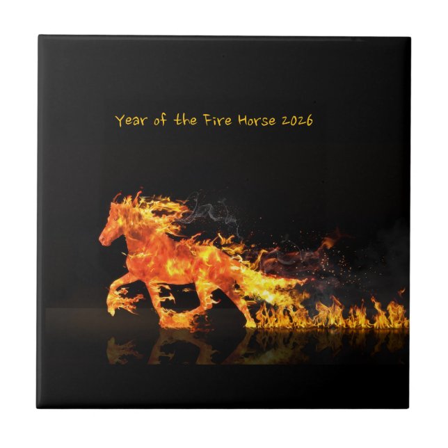 Year of the Horse 2026 ( Fire Horse) Kakelplatta (Framsidan)