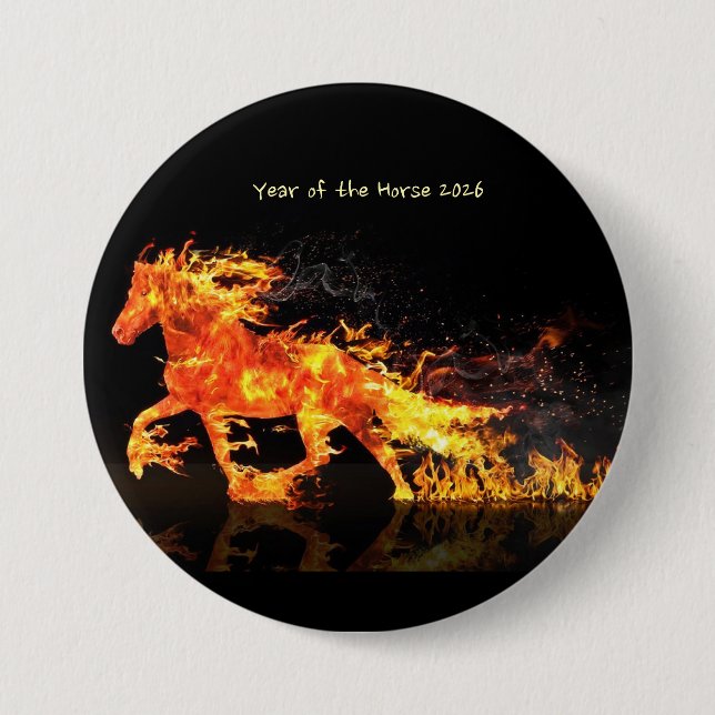 Year of the Horse 2026 (Fire Horse) Knapp (Framsida)