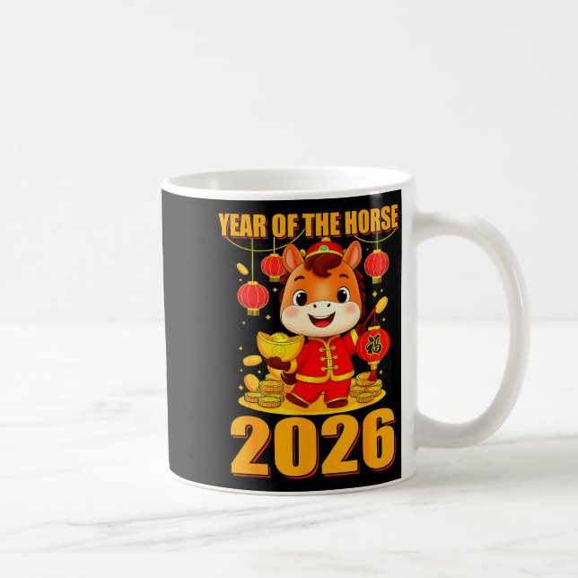 Year Of The Horse 2026 Lunar New Year Chinese  Kaffemugg (Höger)
