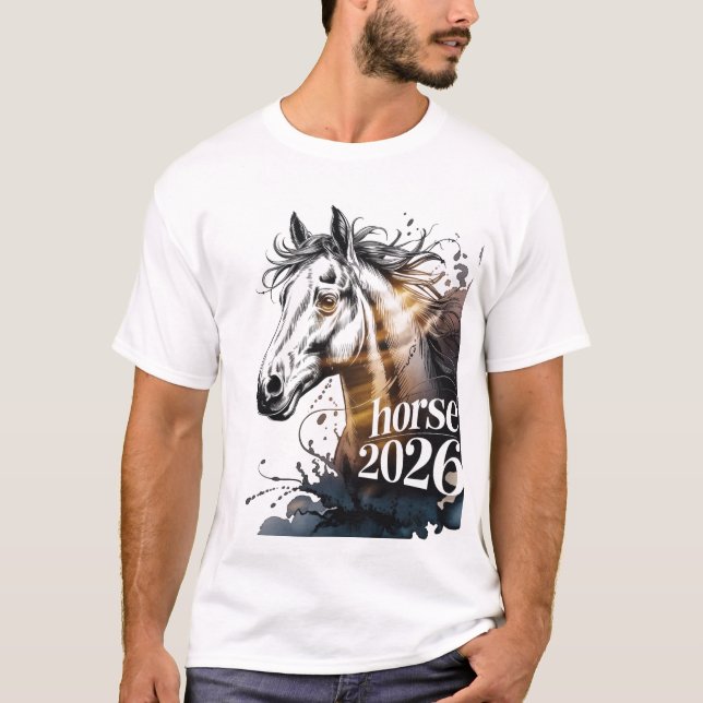 Year of the Horse 2026 T Shirt (Framsida)