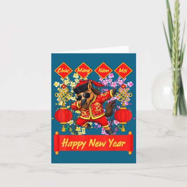 Year Of The Horse 2026 Vietnamese Lunar New Year 2 Kort (Framsida)