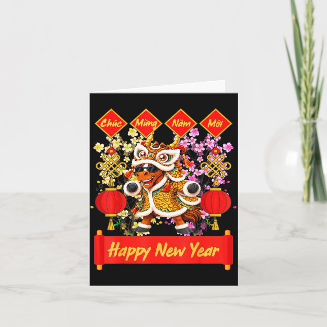 Year Of The Horse 2026 Vietnamese Lunar New Year 2 Kort (Framsida)