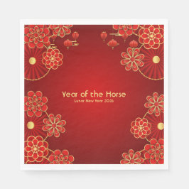 Year of the Horse Chinese New Year Pappersservett